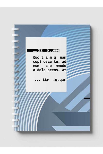 LOWHA Spiral Notebook with Front and Back Hard Covers Featuring Abstract Design