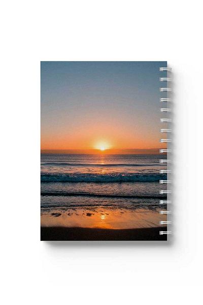 LOWHA Spiral Notebook with Front and Back Hard Covers Featuring Sea Design