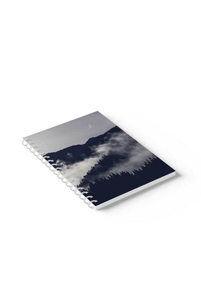 LOWHA Spiral Notebook with Front and Back Hard Covers Featuring Dusk Design
