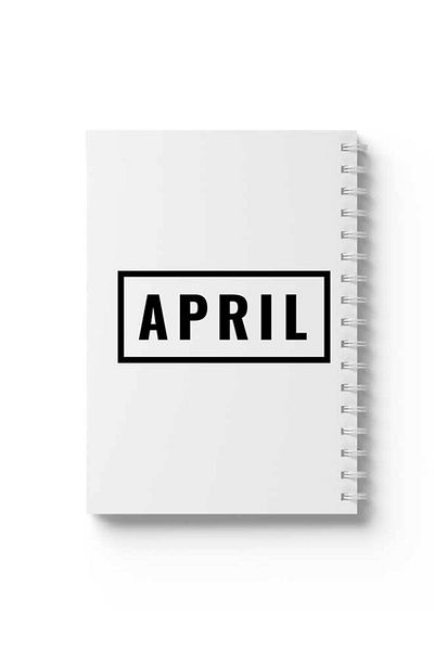 LOWHA Spiral Notebook with Front and Back Hard Covers Featuring April Design