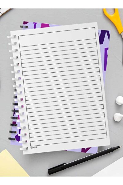 LOWHA دفتر ملاحظات حلزوني مع غلافين أمامي وخلفي صلبين بتصميم رسائل يومية