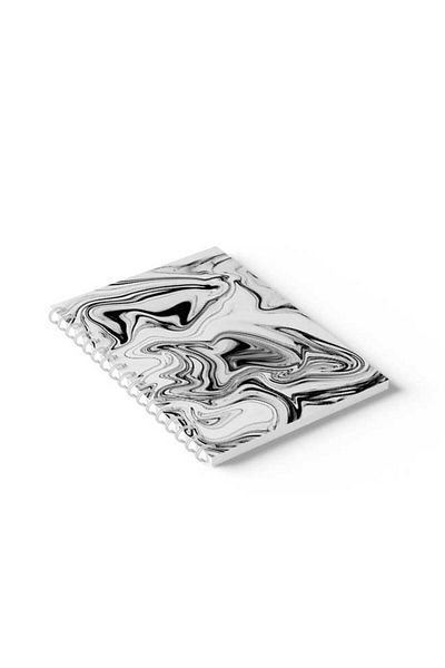 LOWHA Spiral Notebook with Front and Back Hard Covers Featuring Marble Design
