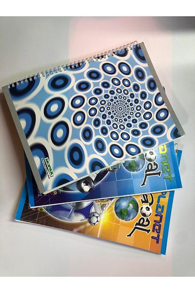 Mopak A4 120 Leaf Card Cover Spiral Lined Notebook (3 Pcs)