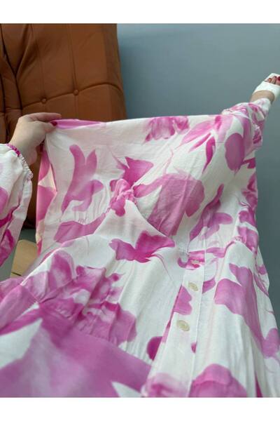 JESSE STORY Γυναικείο Φόρεμα Hijab Modal Φόρεμα με λουλουδάτο σχέδιο