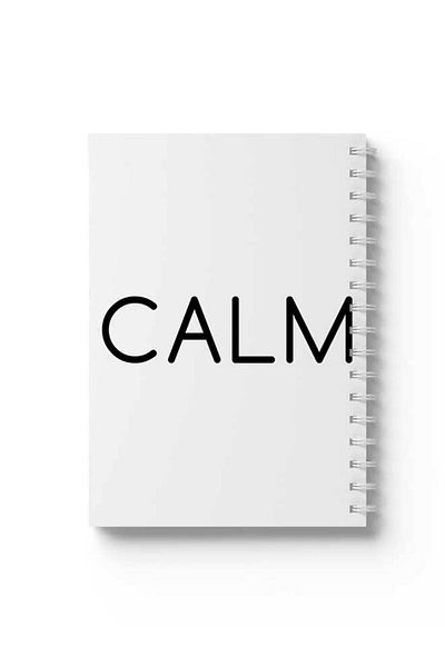 LOWHA Spiral Notebook with Front and Back Hard Covers Featuring Calm Design
