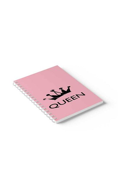 LOWHA Spiral Notebook with Front and Back Hard Covers Featuring Queen Design