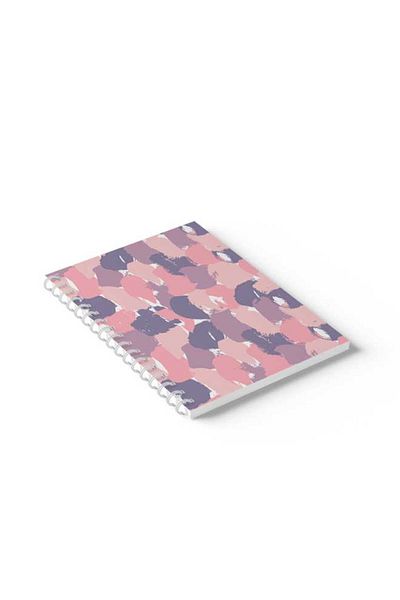 LOWHA Spiral Notebook with Front and Back Hard Covers Featuring Colourful Shapes Design