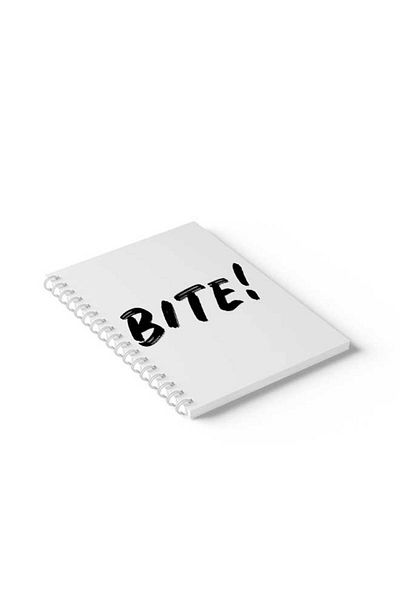 LOWHA دفتر ملاحظات حلزوني مع غلافين أمامي وخلفي صلبين بتصميم Bite