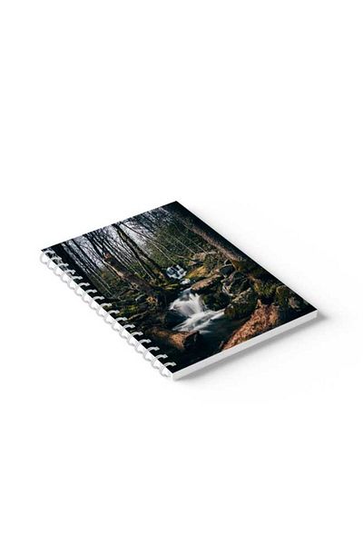 LOWHA Spiral Notebook with Front and Back Hard Covers Featuring Nature Design