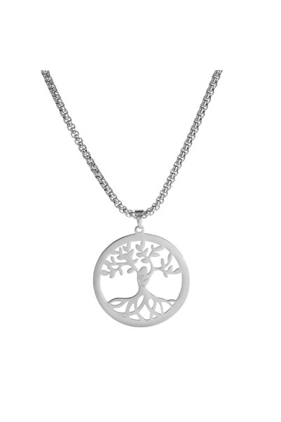 Viking Tree of Life Design 316L Steel Unisex Necklace