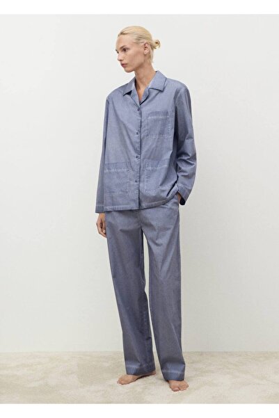 MANGO Woman Garment dyed pamuklu gömlek