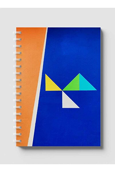 LOWHA دفتر ملاحظات حلزوني مع غلافين أمامي وخلفي صلبين بتصميم تجريدي حديث مطلي...