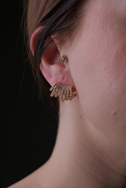 Elizzz ACCESSORY çoklu görünümlü şık küpe