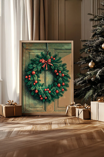 Artavessa One Piece Real Raw Wooden Framed New Year Themed Painting - Model 8