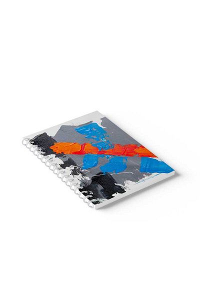LOWHA Spiral Notebook with Front and Back Hard Covers Featuring Colour Spot Design