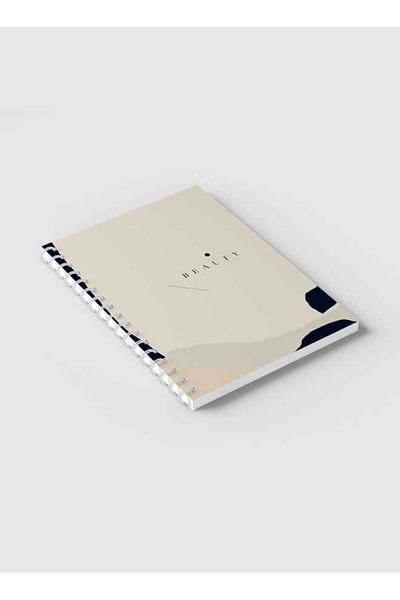 LOWHA Spiral Notebook with Front and Back Hard Covers Featuring Aesthetic Beauty Design