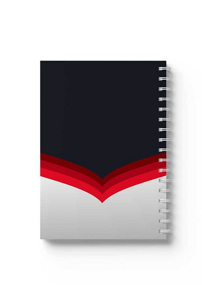 LOWHA Spiral Notebook with Front and Back Hard Covers Featuring Dark Design