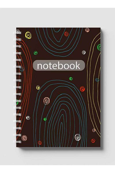 LOWHA Spiral Notebook with Front and Back Hard Covers Featuring Modern Design