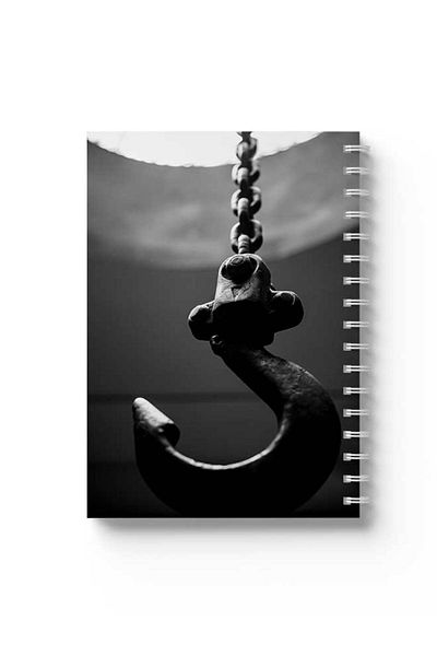 LOWHA Spiral Notebook with Front and Back Hard Covers Featuring Hook Design