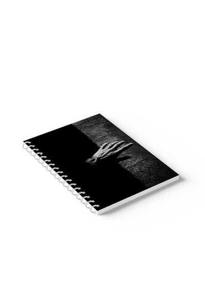LOWHA Spiral Notebook with Front and Back Hard Covers Featuring Hand Design