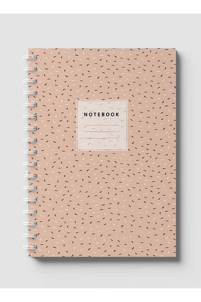 LOWHA Spiral Notebook with Front and Back Hard Covers Featuring Cool Seamless Abstract Design