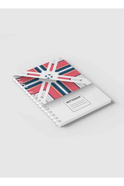 LOWHA Spiral Notebook with Front and Back Hard Covers Featuring Futuristic Shape Design