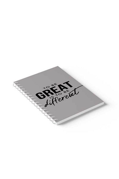 LOWHA Spiral Notebook with Front and Back Hard Covers Featuring to Be Great Design