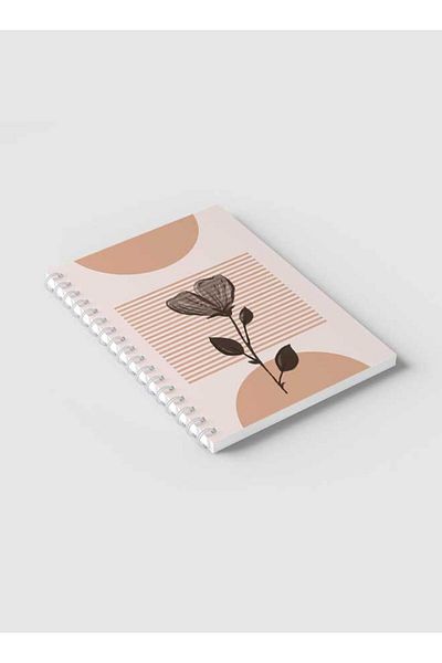 LOWHA Spiral Notebook with Front and Back Hard Covers Featuring Boho Design
