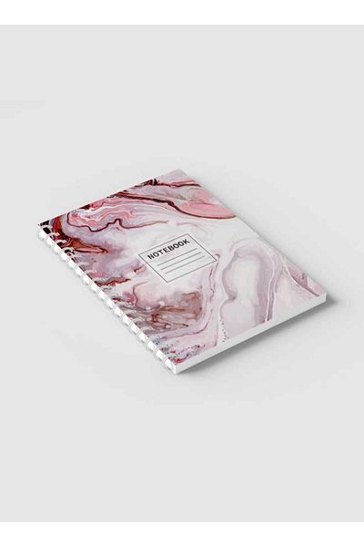 LOWHA Spiral Notebook with Front and Back Hard Covers Featuring Acrylic Paint Design