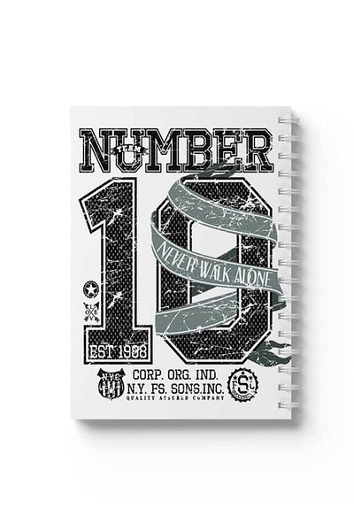 LOWHA Spiral Notebook with Front and Back Hard Covers Featuring Never Walk Alone Design