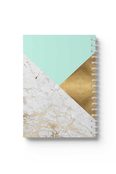 LOWHA Spiral Notebook with Front and Back Hard Covers Featuring Colourful Design