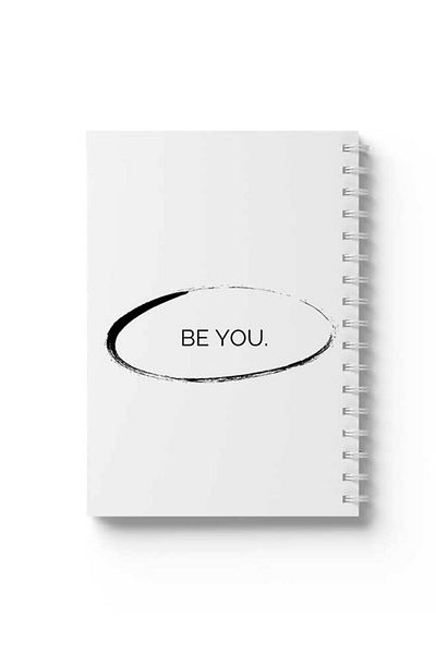 LOWHA دفتر ملاحظات حلزوني مع غلافين أمامي وخلفي صلبين بتصميم Be You