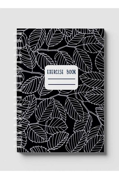 LOWHA Spiral Notebook with Front and Back Hard Covers Featuring Elm Branches & Leaves Design