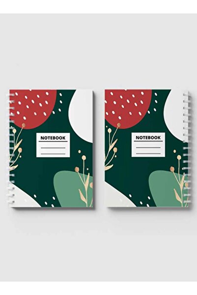 LOWHA دفتر ملاحظات حلزوني مع غلافين أمامي وخلفي صلبين بتصميم زهري ونقاط