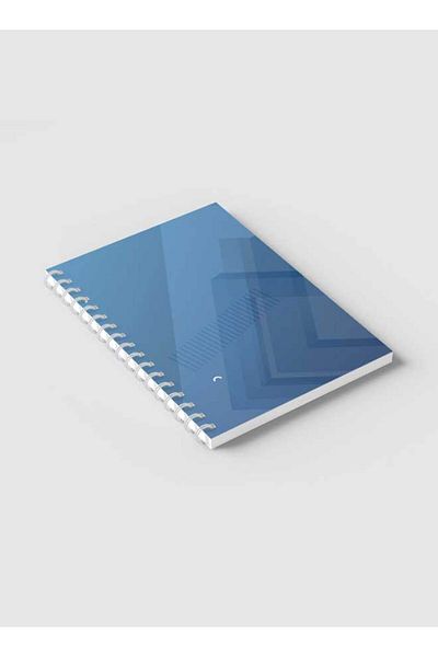 LOWHA دفتر ملاحظات حلزوني مع غلافين أمامي وخلفي صلبين بتصميم تجريدي