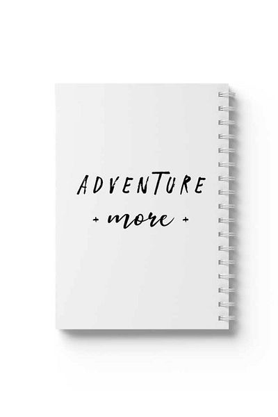 LOWHA Spiral Notebook with Front and Back Hard Covers Featuring Adventure More Design