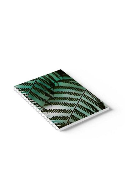 LOWHA Spiral Notebook with Front and Back Hard Covers Featuring Leaves Design