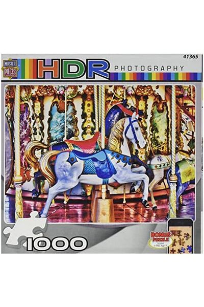 Masterpieces HDR Photography Prancing Ponies Jigsaw Puzzle, 1000-Piece