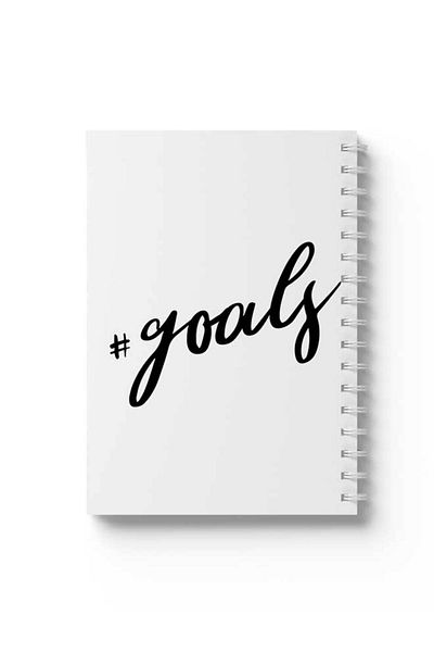 LOWHA Spiral Notebook with Front and Back Hard Covers Featuring Goals Design
