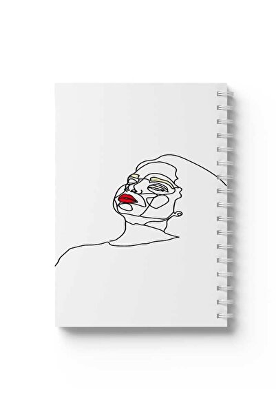 LOWHA دفتر ملاحظات حلزوني مع غلافين أمامي وخلفي صلبين بتصميم فتاة