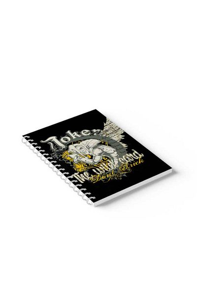 LOWHA Spiral Notebook with Front and Back Hard Covers Featuring Joker the Wild Card Design