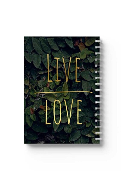 LOWHA دفتر ملاحظات حلزوني مع غلافين أمامي وخلفي صلبين بتصميم "الحب المباشر مع...