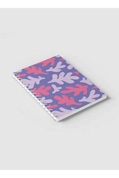 LOWHA Spiral Notebook with Front and Back Hard Covers Featuring Pastel EBook Design