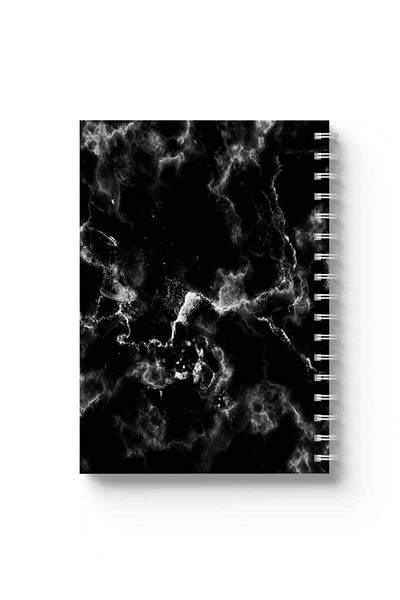 LOWHA Spiral Notebook with Front and Back Hard Covers Featuring Marble Design