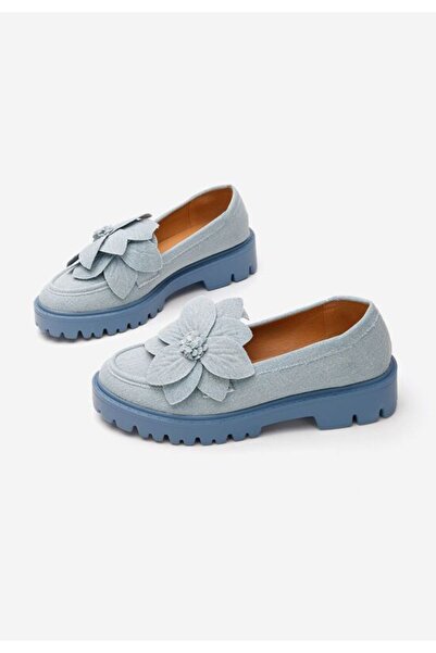 B T Shoes Mocasini cu talpa groasa Camelea V2 denim