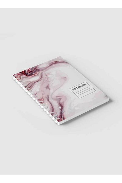 LOWHA Spiral Notebook with Front and Back Hard Covers Featuring Acrylic Paint Design