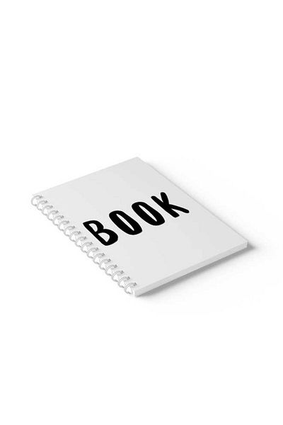 LOWHA Spiral Notebook with Front and Back Hard Covers Featuring Book Design