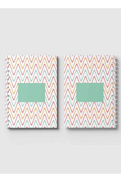LOWHA Spiral Notebook with Front and Back Hard Covers Featuring Colorful Abstarct Waves Design