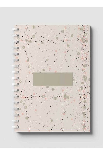 LOWHA Spiral Notebook with Front and Back Hard Covers Featuring Graphic Shapes Design