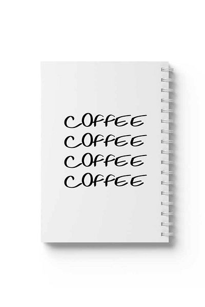 LOWHA Spiral Notebook with Front and Back Hard Covers Featuring Coffee Design
